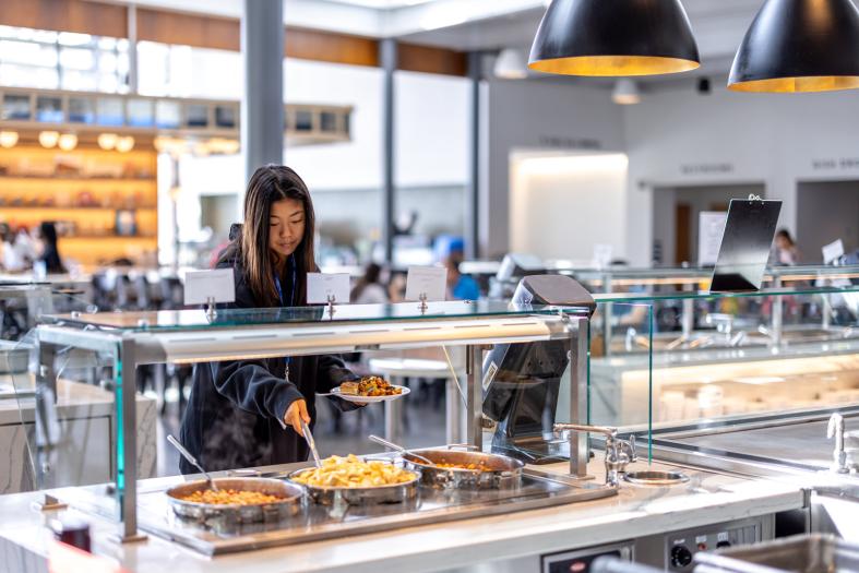 Self-serve buffet at Morrison Dining.