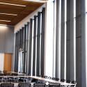 View of Toni Morrison Multipurpose room highlighting large wall of windows.