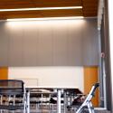 View of Toni Morrison Multipurpose room highlighting room divider..